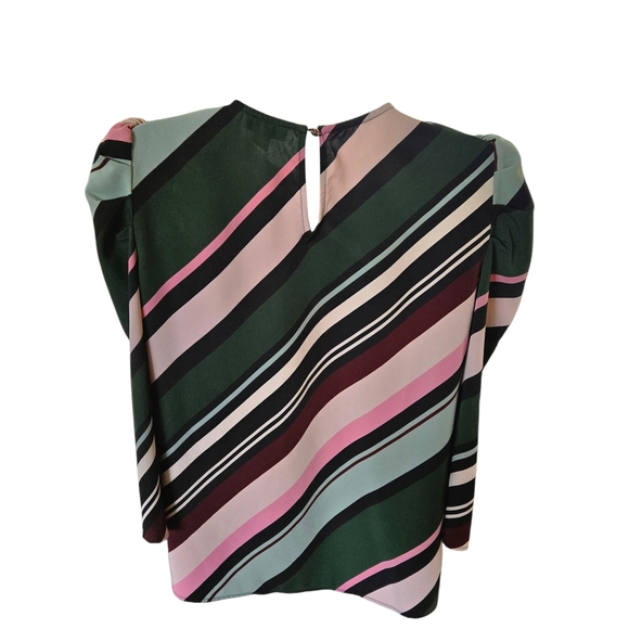Vince Camuto Multicolor Striped Blouse - Picture 7 of 9
